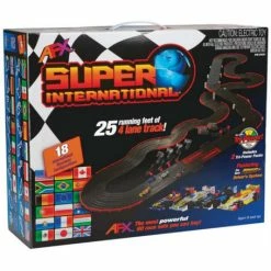 Budget 😀 AFX Slot Cars AFX Super International MG+ 4 Lane 25 Ft 🔔