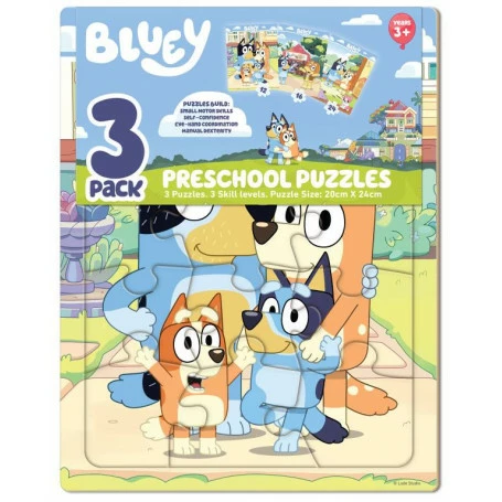 Promo 🔔 Bluey Frame Tray Puzzle 3Pk ⭐ 1 Promo 🔔 Bluey Frame Tray Puzzle 3Pk ⭐