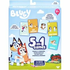 Best Pirce 🧨 Bluey 5 In 1 Card Game Set - School Theme ⭐