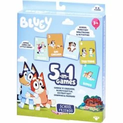 Best Pirce 🧨 Bluey 5 In 1 Card Game Set - School Theme ⭐ -Bluey Shop unnamed file 444