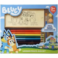 Best Pirce 🥰 Bluey Wooden Pencil Box Set 🌟